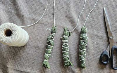 Making Sage Bundle Sticks